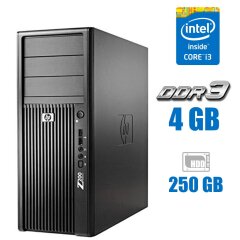 ПК HP Z200 Workstation Tower / Intel Core i3-540 (2 (4) ядра по 3.06 GHz) / 4 GB DDR3 / 250 GB HDD / Intel HD Graphics
