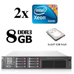 HP ProLiant DL380 G6 / 2x Intel Xeon E5520 (4(8) ядра по 2.26-2.53GHz) / 8GB DDR3 / 146 Gb SAS 10'000RPM