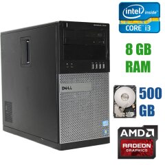 Dell OptiPlex 7010 Tower / Intel Core i3-3225 (2(4)ядра по 3.30 GHz) / 8 GB DDR3 / 500 GB HDD / AMD Radeon HD 7570 1GB, 128bit, GDDR5 / DVD-ROM