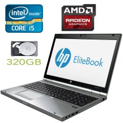 HP ELITEBOOK 8570P / 15.6' / Intel Core i5-3320M (2(4) ядра по 2.6-3.3GHz) / 4GB DDR3 / 320GB HDD / 