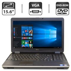 Ноутбук Б-класс Dell Latitude E6540 / 15.6" (1366x768) TN / Intel Core i5-4310M (2 (4) ядра по 2.7 - 3.4 GHz) / 4 GB DDR3 / 320 GB HDD / Intel HD Graphic 4600 / DVD-ROM / VGA