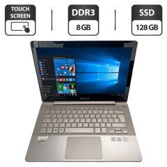 Ноутбук Б-клас Samsung NP740U3E / 13.3" (1920x1080) TN Touch / Intel Core i5-3337U (2 (4) ядра по 1.8 - 2.7 GHz) / 8 GB DDR3 / 128 GB SSD / Intel HD Graphics 4000 / WebCam / HDMI