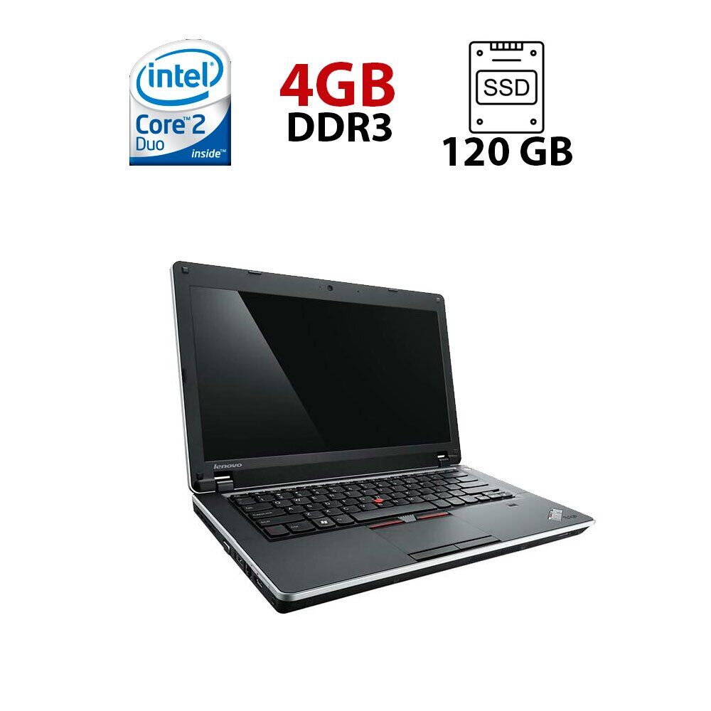 

Нетбук Б-класс Lenovo ThinkPad Edge 13 / 13.3" (1366x768) TN / Intel Core 2 Duo SU7300 (2 ядра по 1.3 GHz) / 4 GB DDR3 / 120 GB SSD / Intel HD Graphics / WebCam