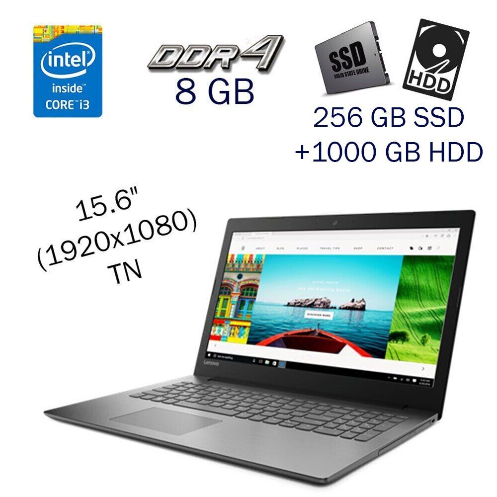 

Игровой ноутбук Lenovo Ideapd 320-15IKB / 15.6" (1920x1080) TN / Intel Core i3-7130U (2 (4) ядра по 2.7 GHz) / 8 GB DDR4 / 256 GB SSD+1000 GB HDD / nVidia GeForce 940MX, 2 GB GDDR5, 64-bit / WebCam / DVD-ROM