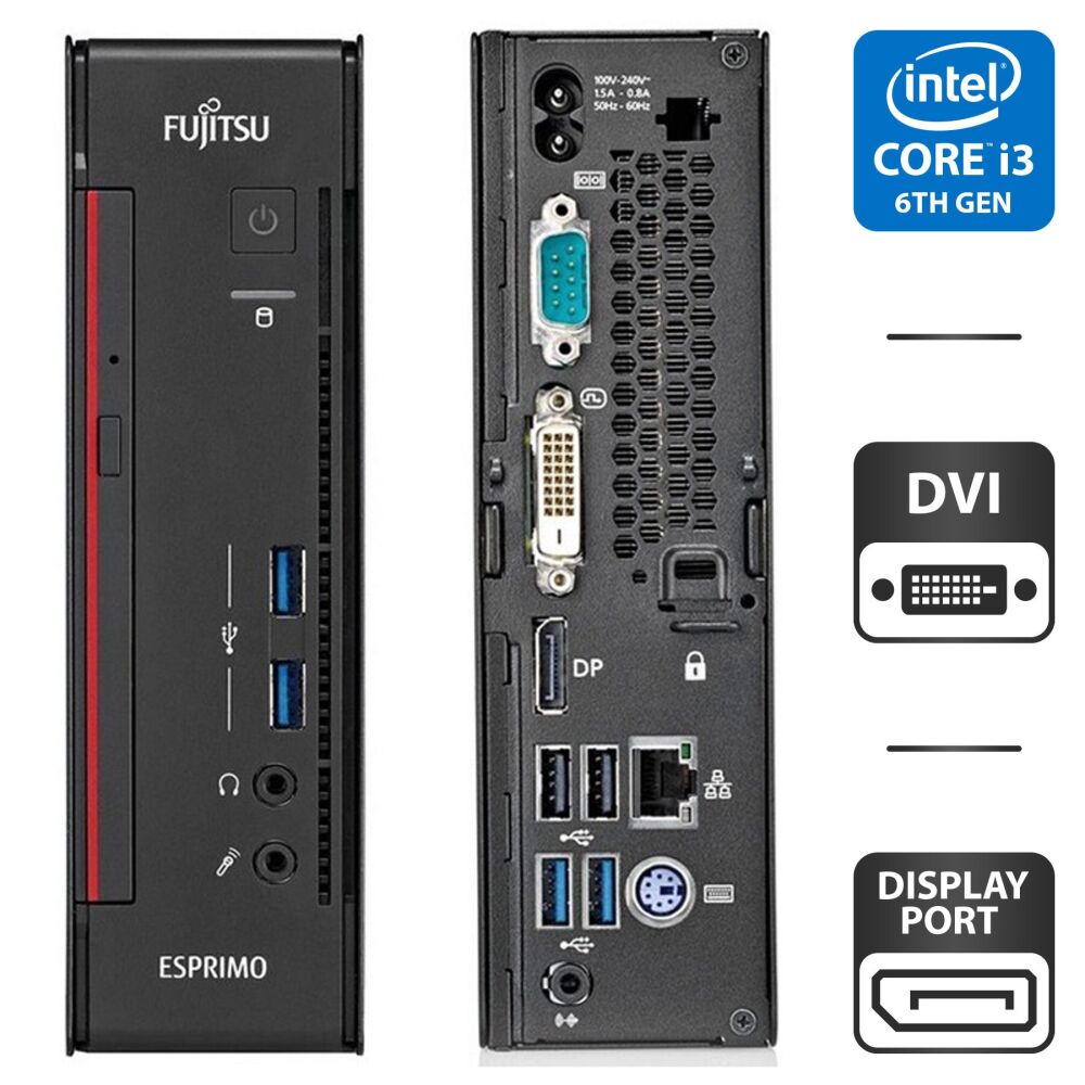 Купити неттоп Fujitsu Esprimo Q556 Desktop / Intel Core i3-6100T