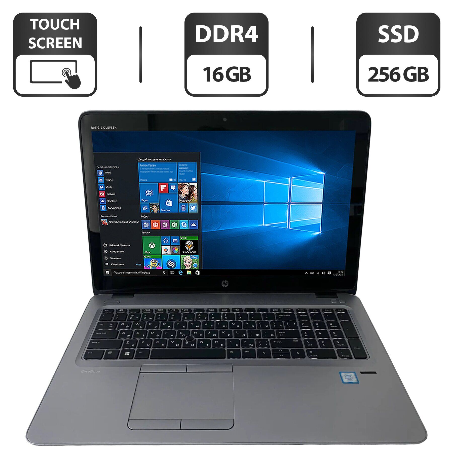 

Ноутбук HP EliteBook 850 G3 / 15.6" (1920x1080) TN Touch / Intel Core i7-6600U (2 (4) ядра по 2.6 - 3.4 GHz) / 16 GB DDR4 / 256 GB SSD / Intel HD Graphics 520 / WebCam + Беспроводная мышка