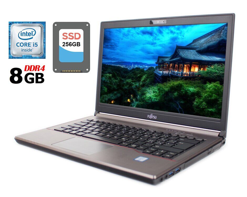 

Ноутбук Fujitsu LifeBook E746 / 14" (1920x1080) IPS / Intel Core i5-6200U (2 (4) ядра по 2.3 - 3.8 GHz) / 8 GB DDR4 / 256 GB SSD / Intel HD Graphics 520 / WebCam / DisplayPort