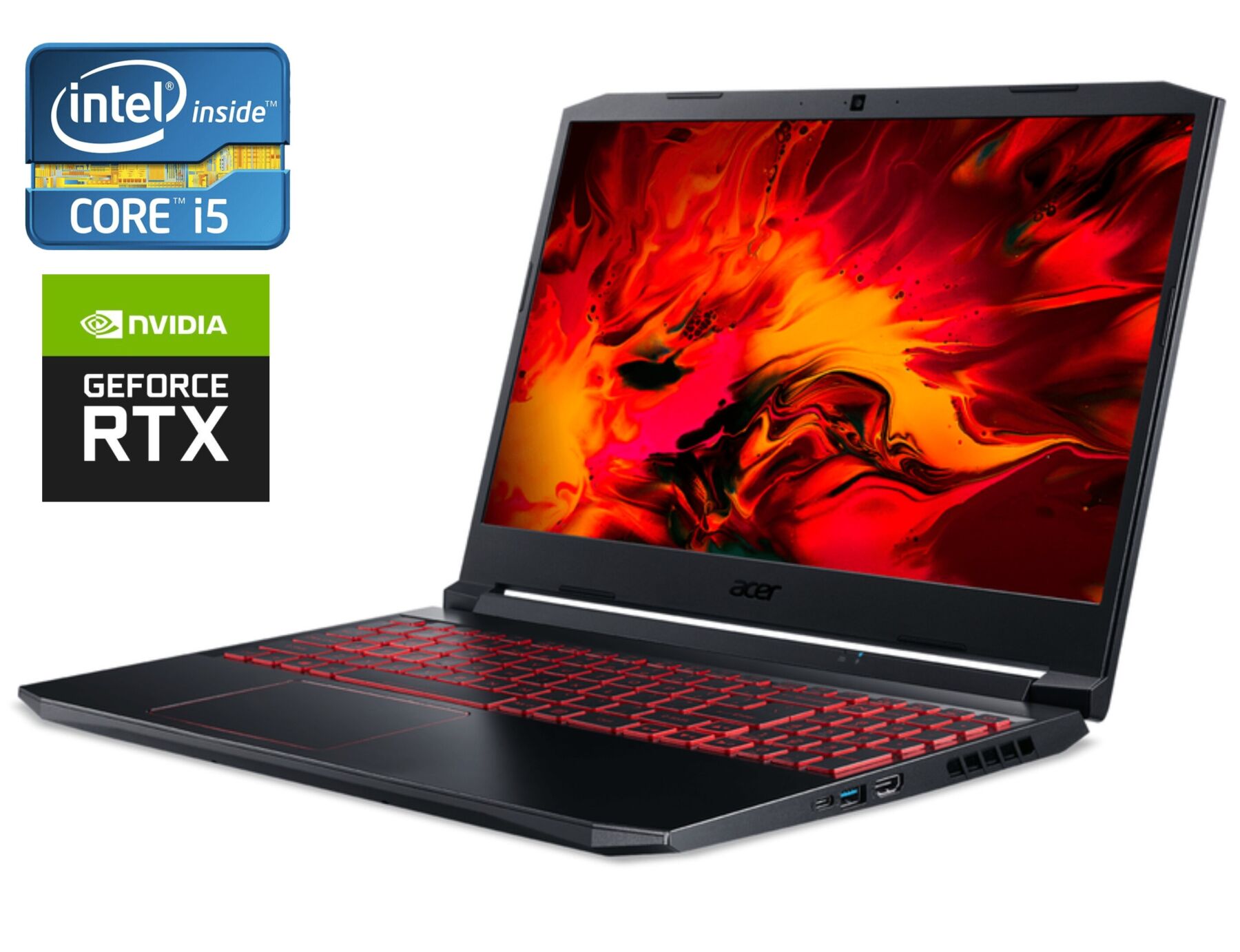 

Игровой ноутбук Acer Nitro 5 AN515-55-512M / 15.6" (1920x1080) IPS / Intel Core i5-10300H (4 (8) ядра по 2.5 - 4.5 GHz) / 8 GB DDR4 / 512 GB SSD / nVidia GeForce GTX 1650, 4 GB GDDR5, 128-bit / WebCam / Win 11 Home