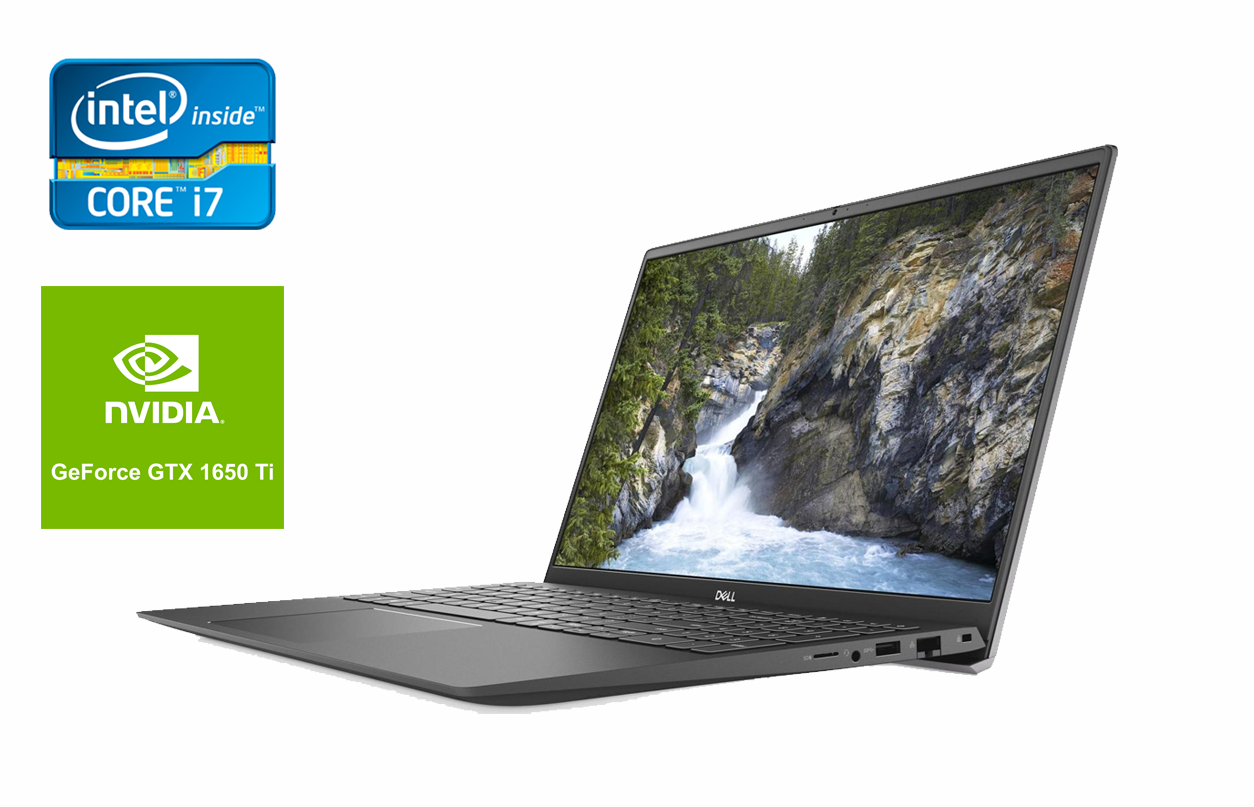 

Игровой ноутбук Dell Vostro 7500 / 15.6" (1920x1080) IPS / Intel Core i7-10750H (6 (12) ядер по 2.6 - 5.0 GHz) / 16 GB DDR4 / 1000 GB SSD / nVidia GeForce GTX 1650 Ti, 4 GB GDDR6, 128-bit / WebCam / TouchID / Windows 10