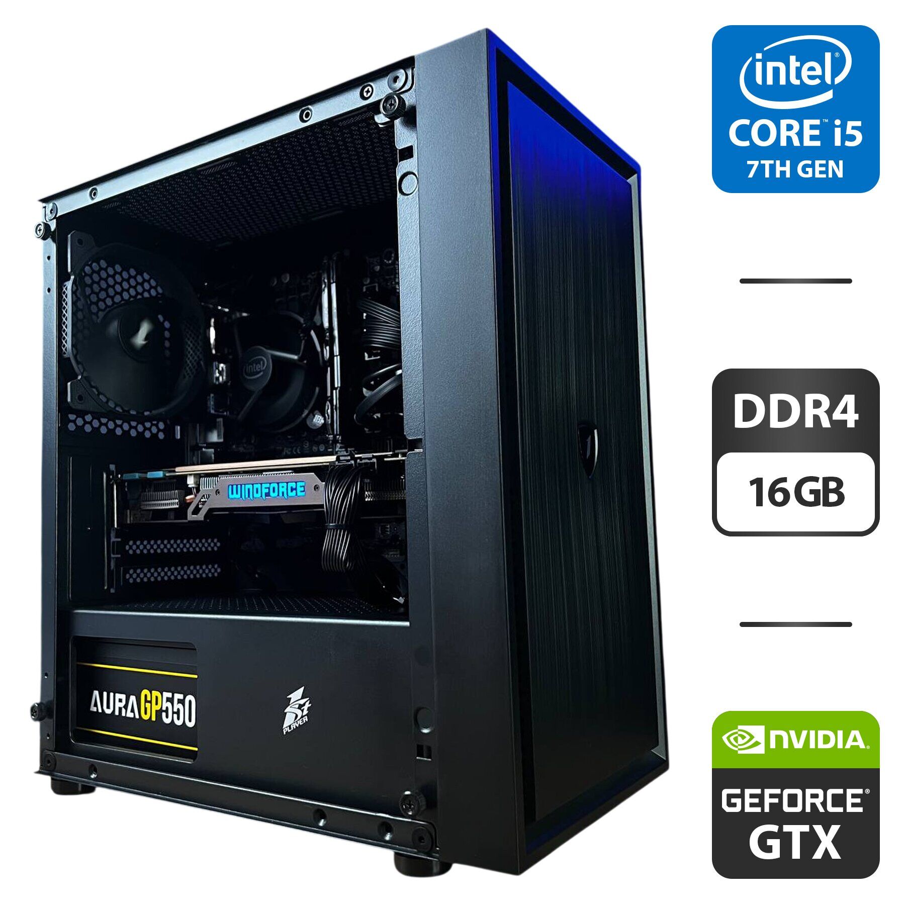 Купить игровой ПК 1stPlayer B5-M-BK-3F Black Tower / Intel Core i5