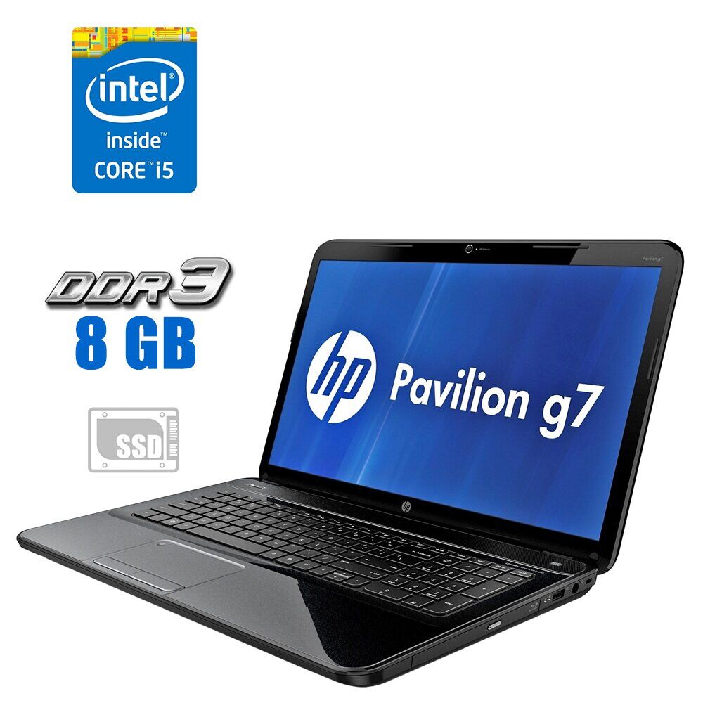 

Ноутбук Б-класс HP Pavilion g7-1219sg / 17.3" (1600x900) TN / Intel Core i5-2430M (2 (4) ядра по 2.4 - 3.0 GHz) / 8 GB DDR3 / 256 GB SSD / Intel HD Graphics 3000 / WebCam