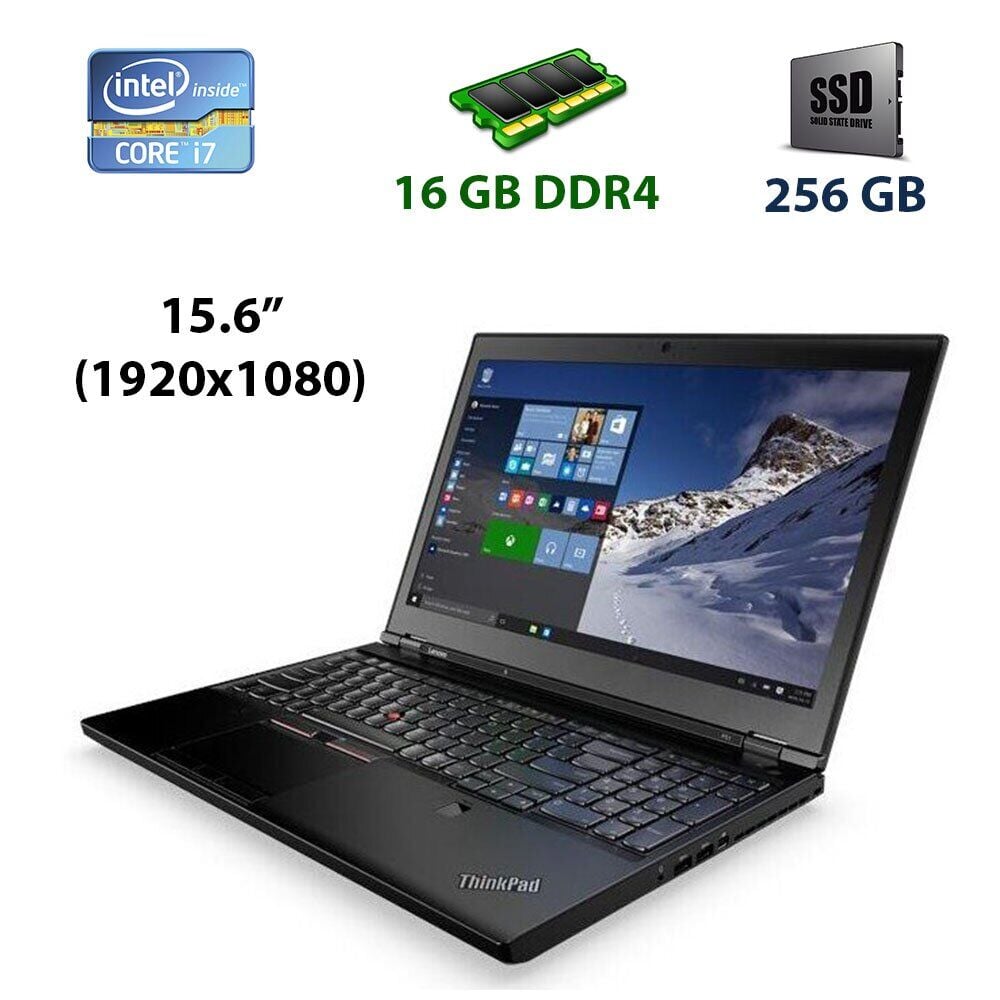 Windowsノート本体 LenovoThinkPad P51s Corei7 12GB SSD256GB Купити ноутбук Lenovo ThinkPad P51s на базі Intel Core i7-7500U і