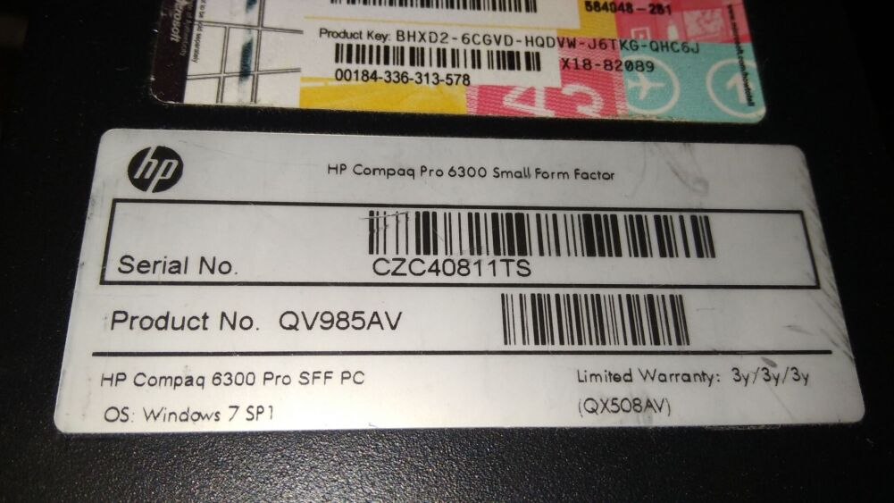 Купить ПК HP Compaq 6300 Pro SFF / Intel Core i3-3220 (2 (4) ядра