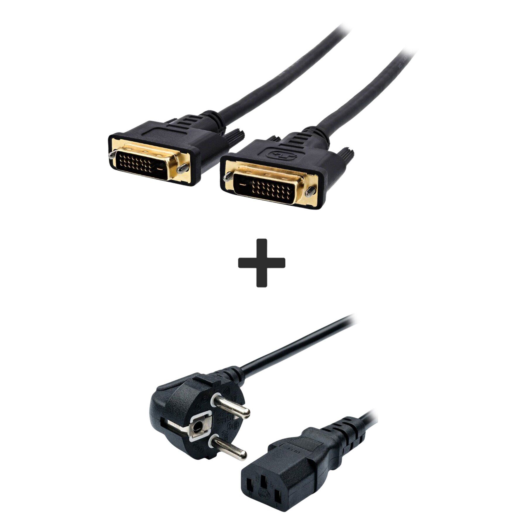 Кабель DVI + Живлення