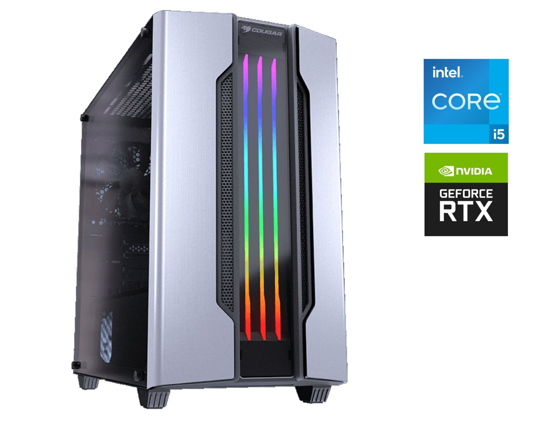 

Новый игровой ПК Cougar Gemini M Tower / Intel Core i5-12400F (6 (12) ядер по 2.5 - 4.4 GHz) / 16 GB DDR4 / 1000 GB SSD / nVidia GeForce RTX 4060, 8 GB GDDR6, 128-bit / 700W / Win 11