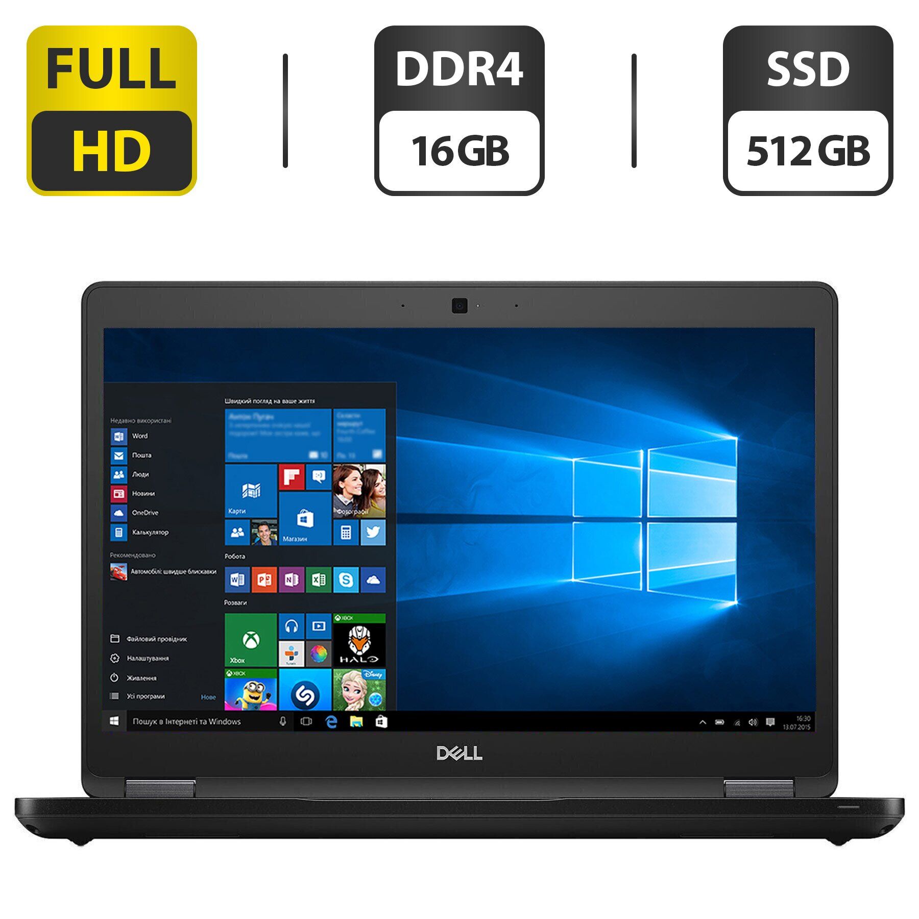 

Ноутбук Dell Latitude 5490 / 14" (1920x1080) IPS / Intel Core i5-8350U (4 (8) ядра по 1.7 - 3.6 GHz) / 16 GB DDR4 / 512 GB SSD / Intel UHD Graphics 620 / WebCam / HDMI