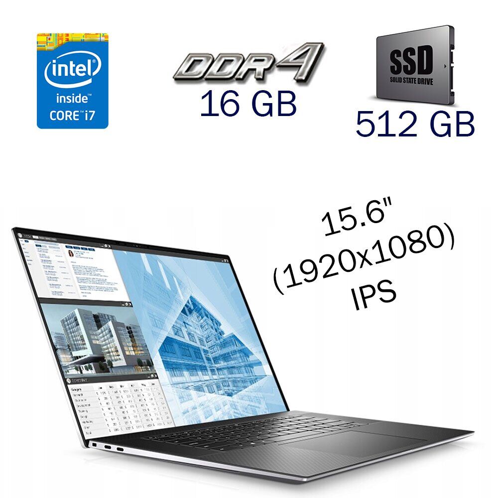 

Рабочая станция Dell Precision 5550 / 15.6" (1920x1080) IPS / Intel Core i7-10750H (6 (12) ядер по 4.8 - 5.0 GHz) / 16 GB DDR4 / 512 GB SSD / nVidia Quadro T2000, 4 GB GDDR5, 128-bit / WebCam