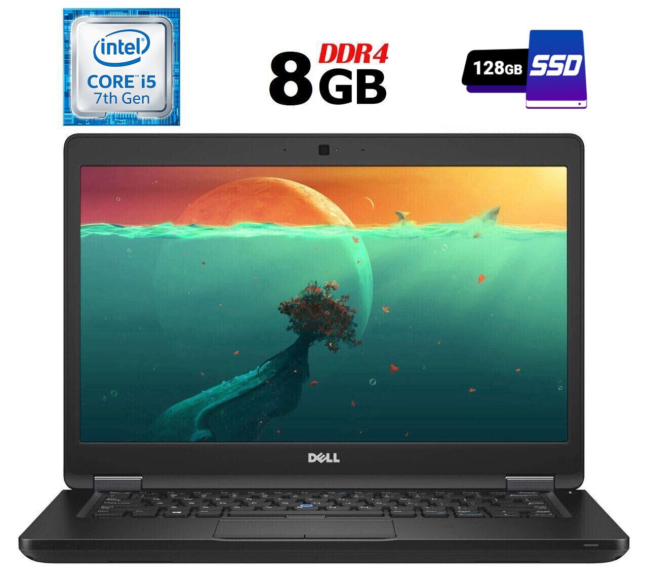 

Ноутбук Dell Latitude 5480 / 14" (1366x768) TN / Intel Core i5-7440HQ (4 ядра по 2.8 - 3.8 GHz) / 8 GB DDR4 / 128 GB SSD / Intel HD Graphics 630 / WebCam / USB 3.1 / HDMI