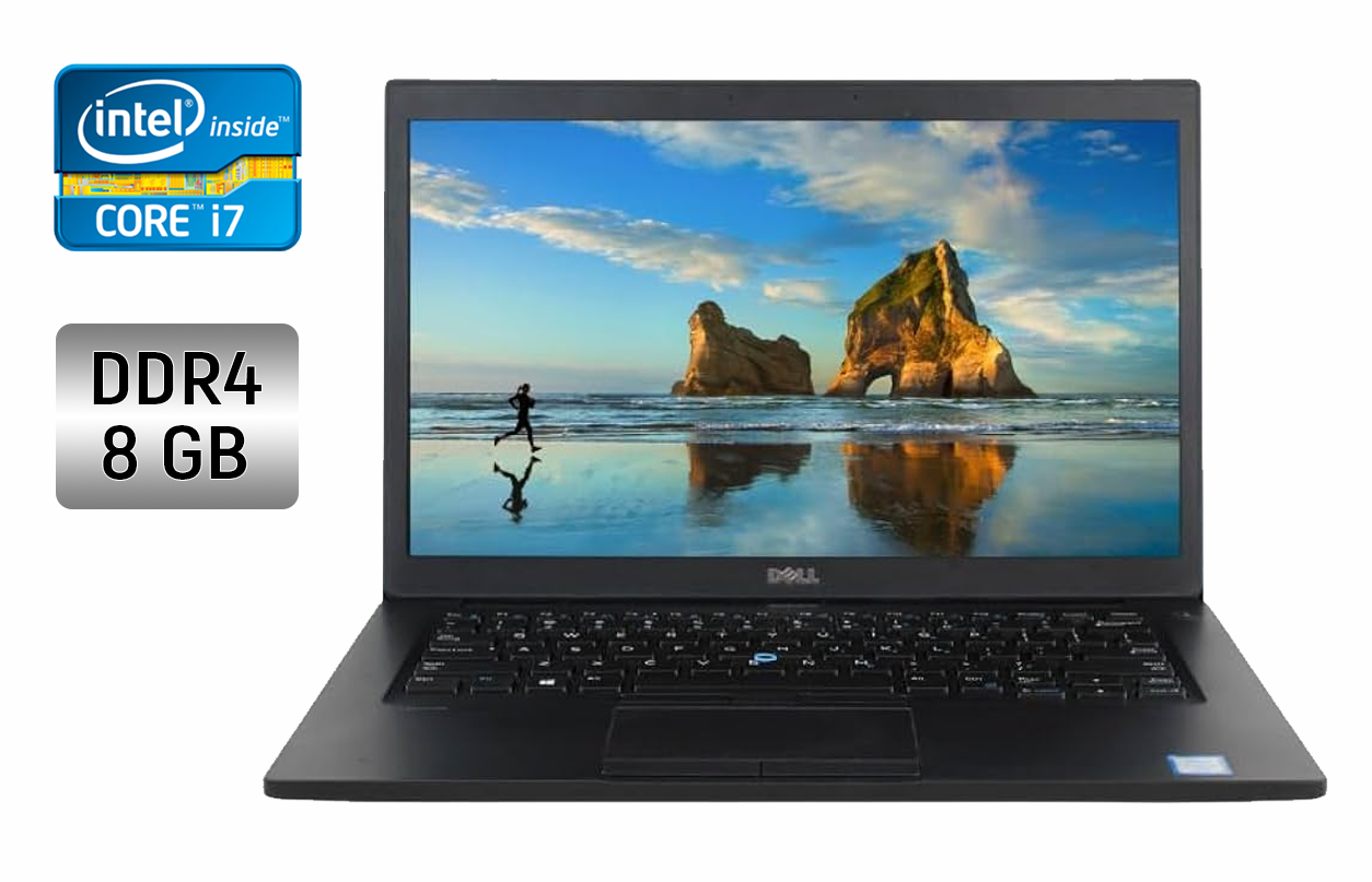 

Ультрабук Dell Latitude 7480 / 14" (1920x1080) IPS / Intel Core i7-7600U (2 (4) ядра по 2.8 - 3.9 GHz) / 8 GB DDR4 / 256 GB SSD / Intel HD Graphics 620 / WebCam / Windows 10