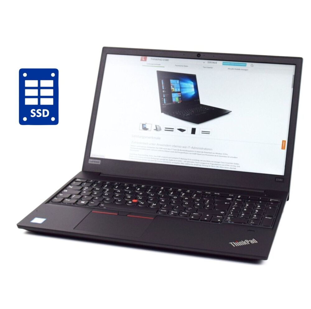 Купить ноутбук Б-класс Lenovo ThinkPad E580 / 15.6