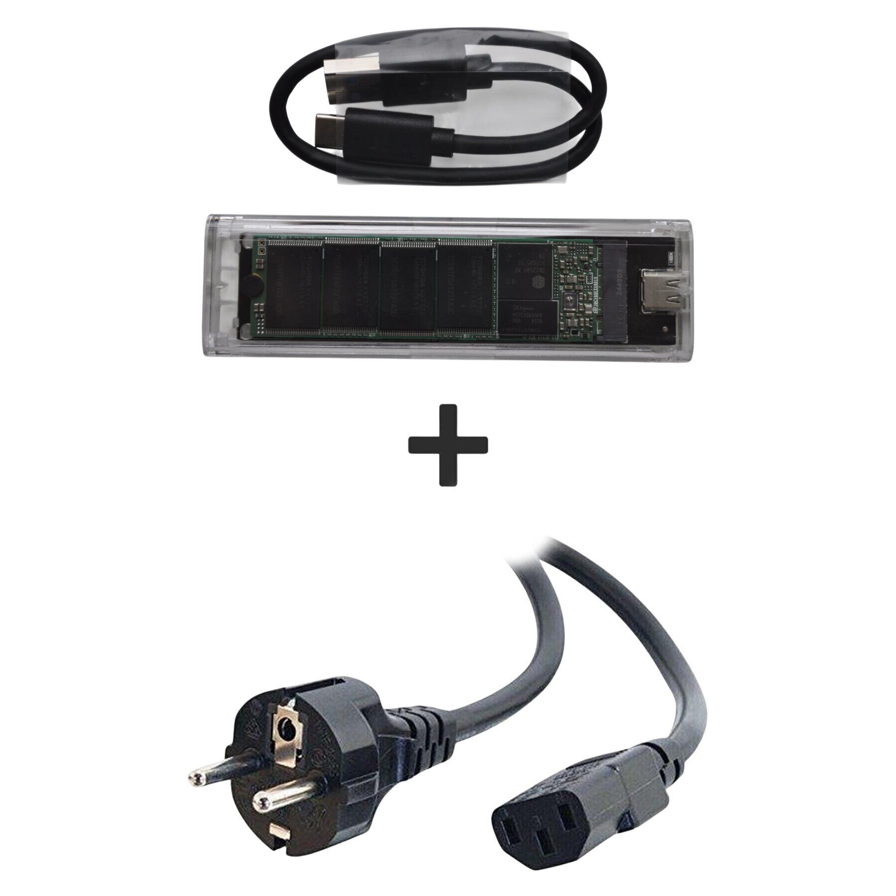 Твердотільний USB M.2 накопичувач 128 GB + Кабель живлення