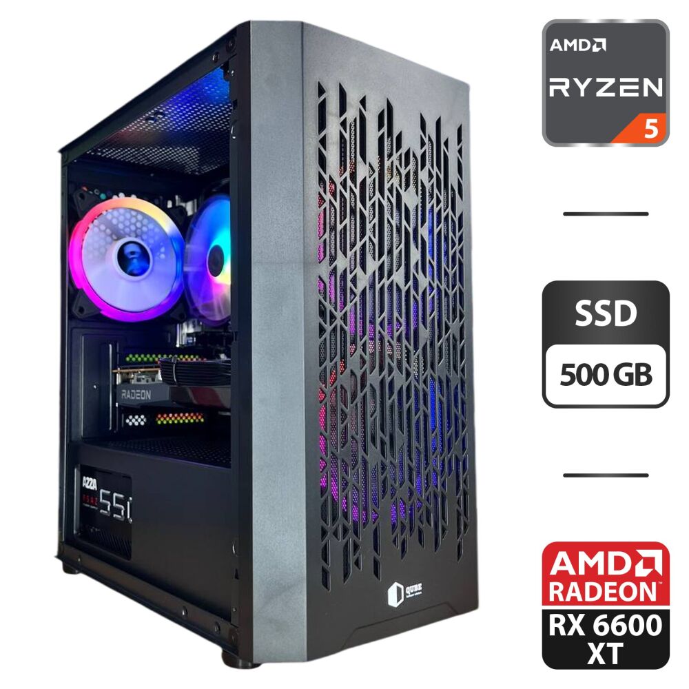 FHDゲーミング PC】Ryzen5-5500／Radeon RX6600XT／DDR4-16G／NVME 
