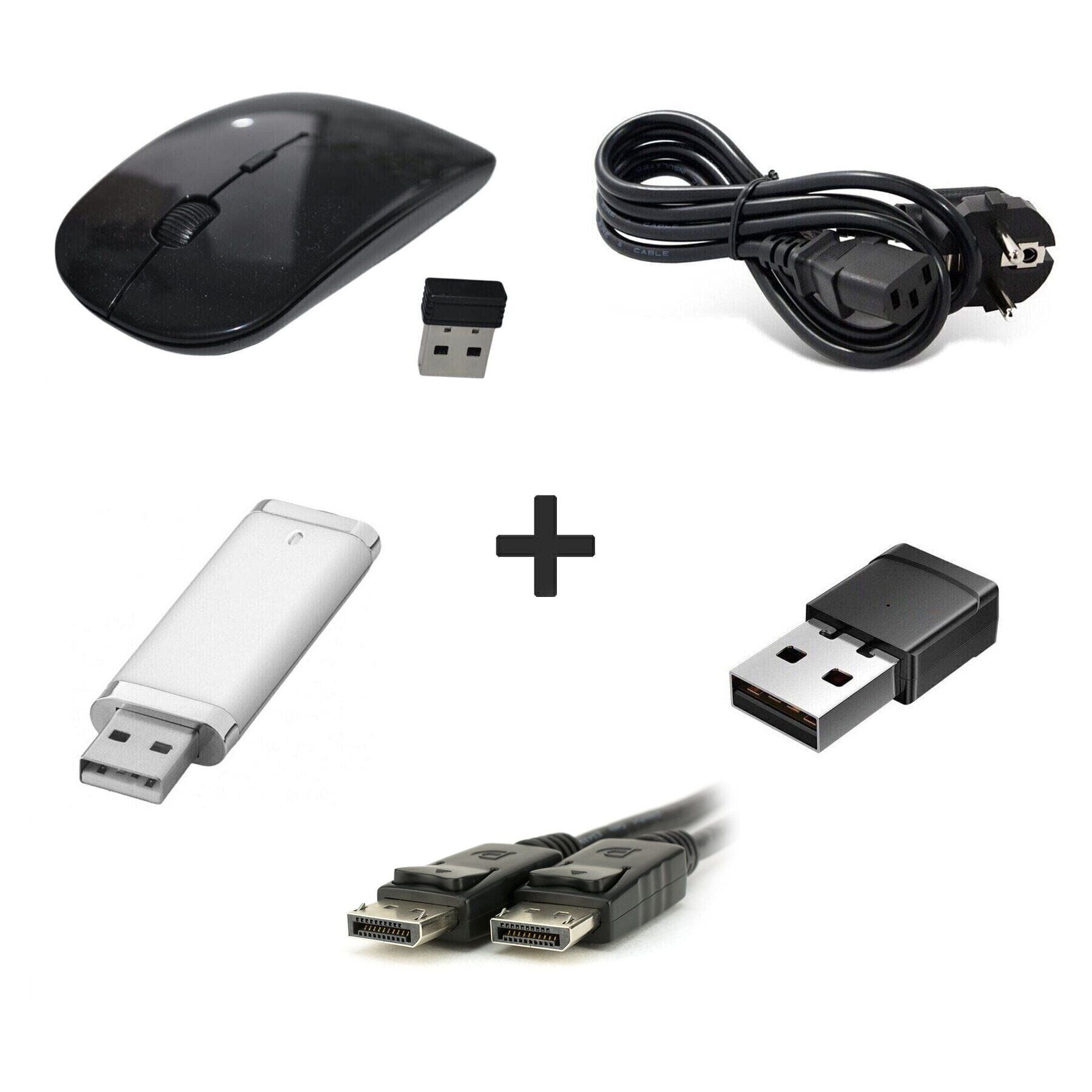 Новая беспроводная мышка + Кабель питания + Флеш память USB 32 GB + USB Wi-Fi адаптер + Кабель с DisplayPort на DisplayPort
