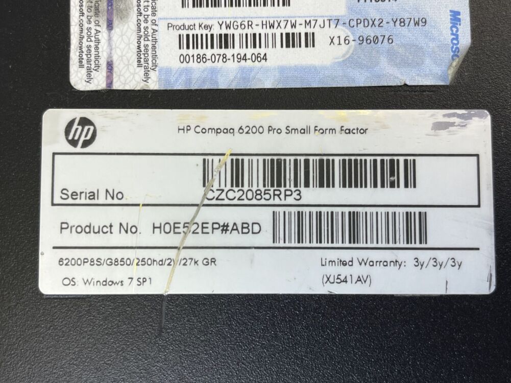 Купить компьютер HP Compaq 6200 Pro SFF / Intel Core i5-2400 (4
