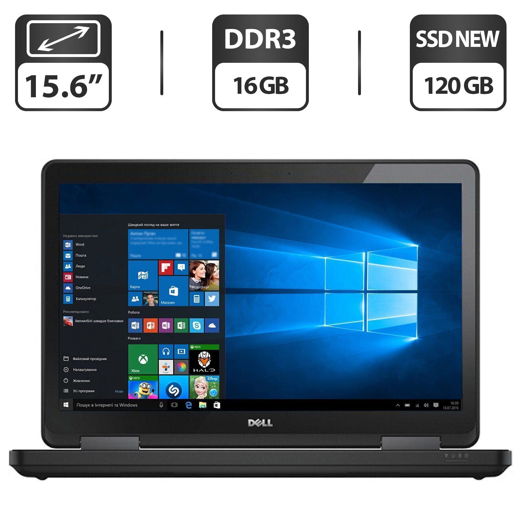 

Ноутбук Dell Latitude E5540 / 15.6" (1366x768) TN / Intel Core i5-4200U (2 (4) ядра по 1.6 - 2.6 GHz) / 16 GB DDR3 / 120 GB SSD NEW / Intel HD Graphics 4400 / DVD-ROM / VGA