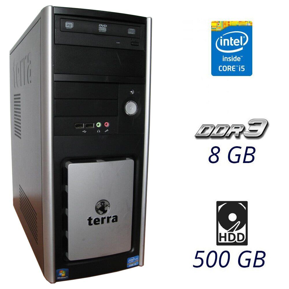 

Компьютер Terra PC Tower / Intel Core i5-2320 (4 ядра по 3.0 - 3.3 GHz) / 8 GB DDR3 / 500 GB HDD / nVidia GeForce GTX 660, 2 GB GDDR5, 192-bit