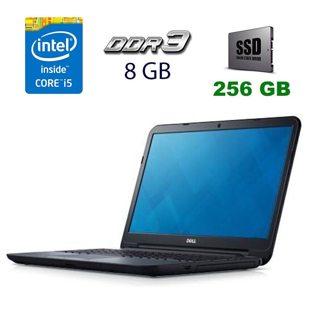 

Ноутбук Dell Latitude 3540 / 15.6" (1920x1080) TN / Intel Core i5-4200U (2 (4) ядра по 1.6 - 2.6 GHz) / 8 GB DDR3 / 256 GB SSD / Intel HD Graphics 4400 / WebCam