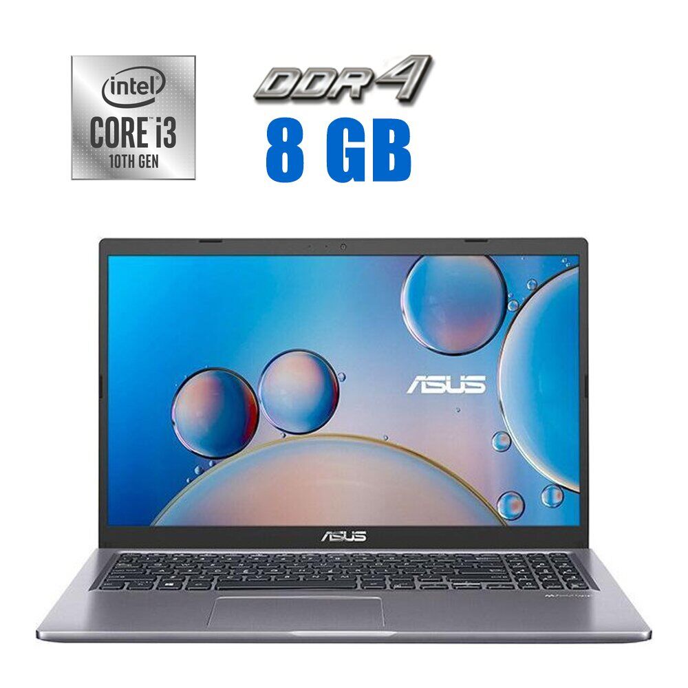 

Ультрабук Asus X515J / 15.6" (1920x1080) IPS / Intel Core i3-1005G1 (2 (4) ядра по 1.2 - 3.4 GHz) / 8 GB DDR4 / 512 GB SSD / Intel UHD Graphics / WebCam