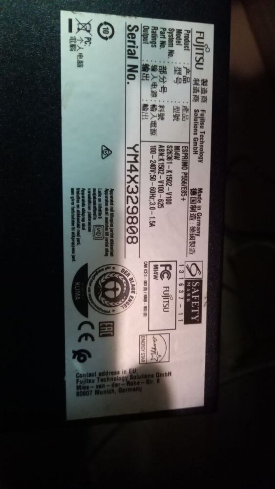 PC,Computer FUJITSU P556 i5-6400 a 2,70 GHz Ram 8GB SSD 120gb