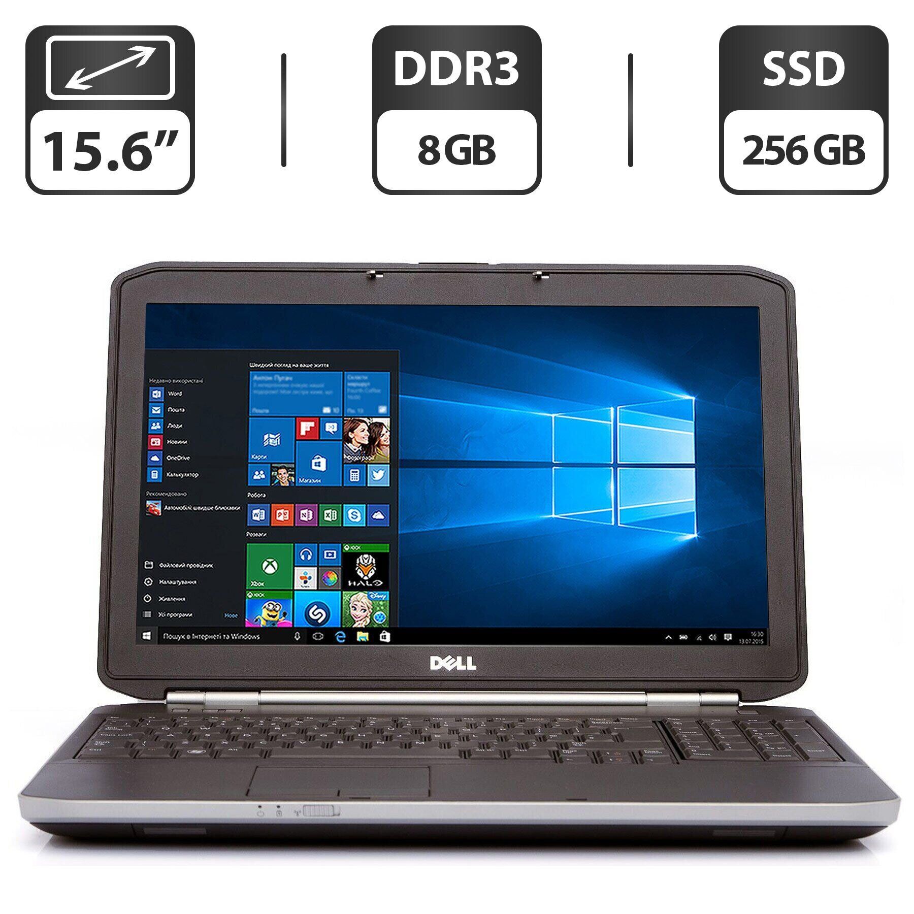 

Ноутбук Б-класс Dell Latitude E5520 / 15.6" (1366x768) TN / Intel Core i3-2310M (2 (4) ядра по 2.1 GHz) / 8 GB DDR3 / 256 GB SSD / Intel HD Graphics 3000 / VGA