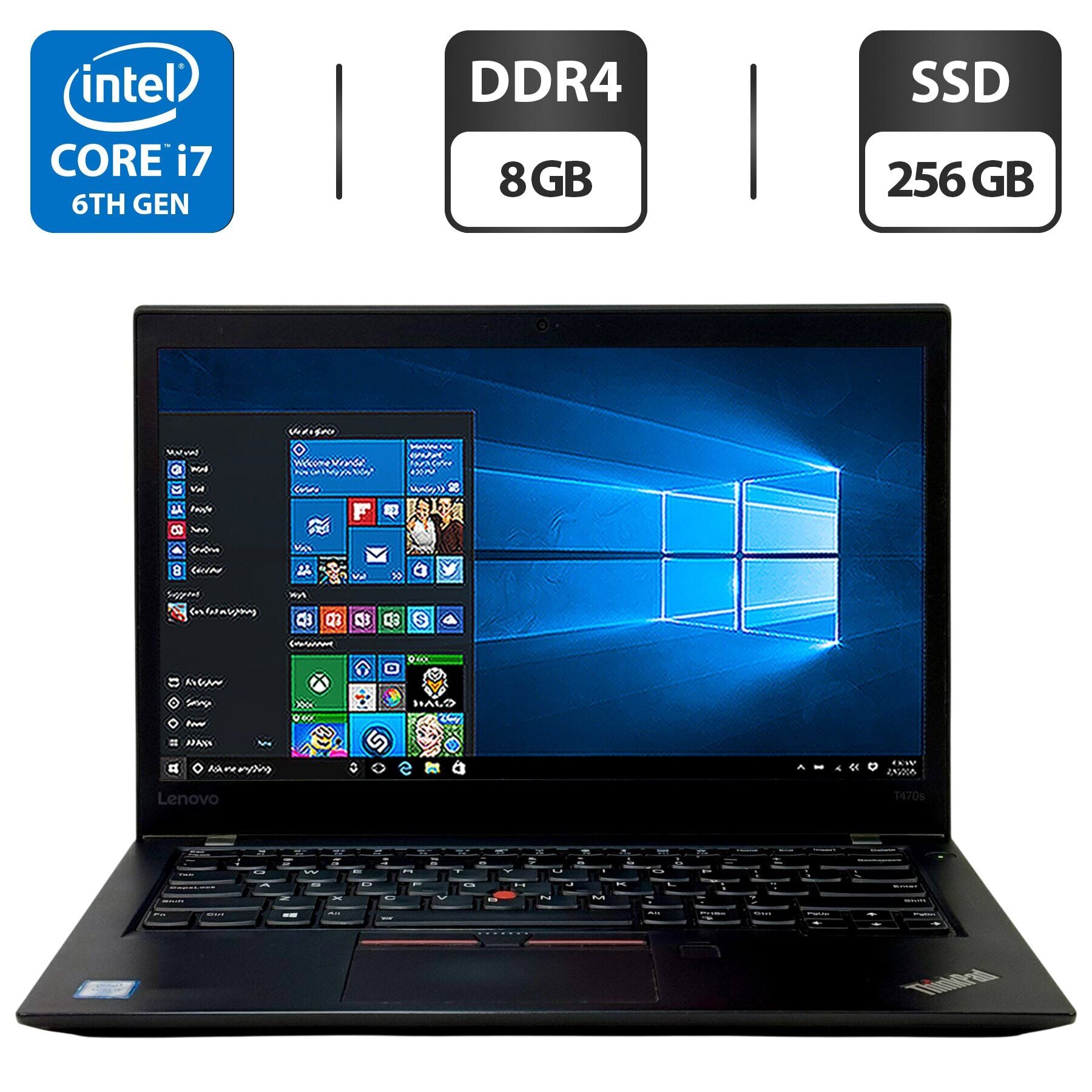 Купить ноутбук Б-класс Lenovo ThinkPad T470s / 14