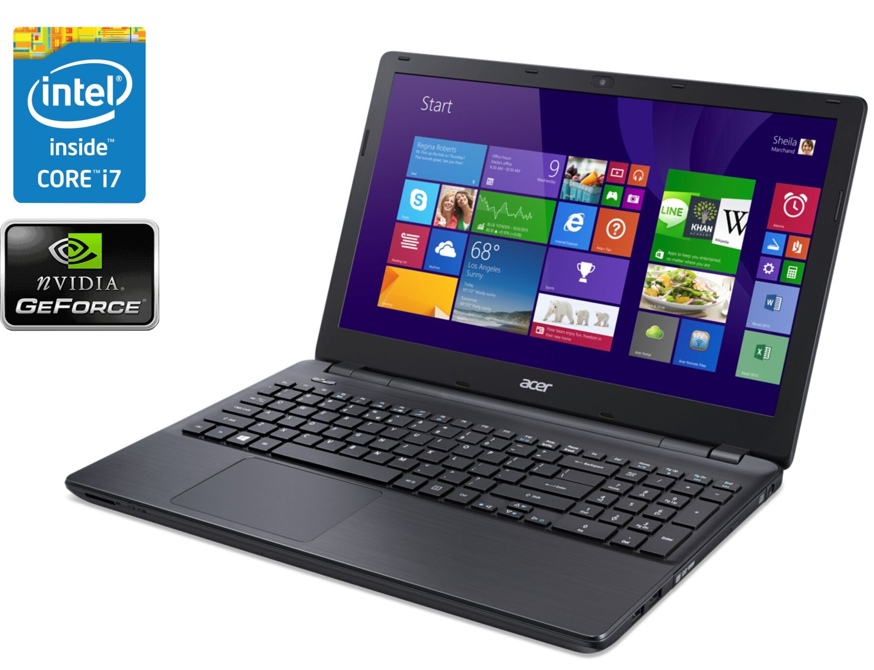 

Игровой ноутбук Acer Aspire E5-571G-70NY / 15.6" (1920x1080) IPS / Intel Core i7-5500U (2 (4) ядра по 2.4 - 3.0 GHz) / 8 GB DDR3 / 240 GB SSD / nVidia GeForce 840M, 2 GB DDR3, 64-bit / WebCam / DVD-RW