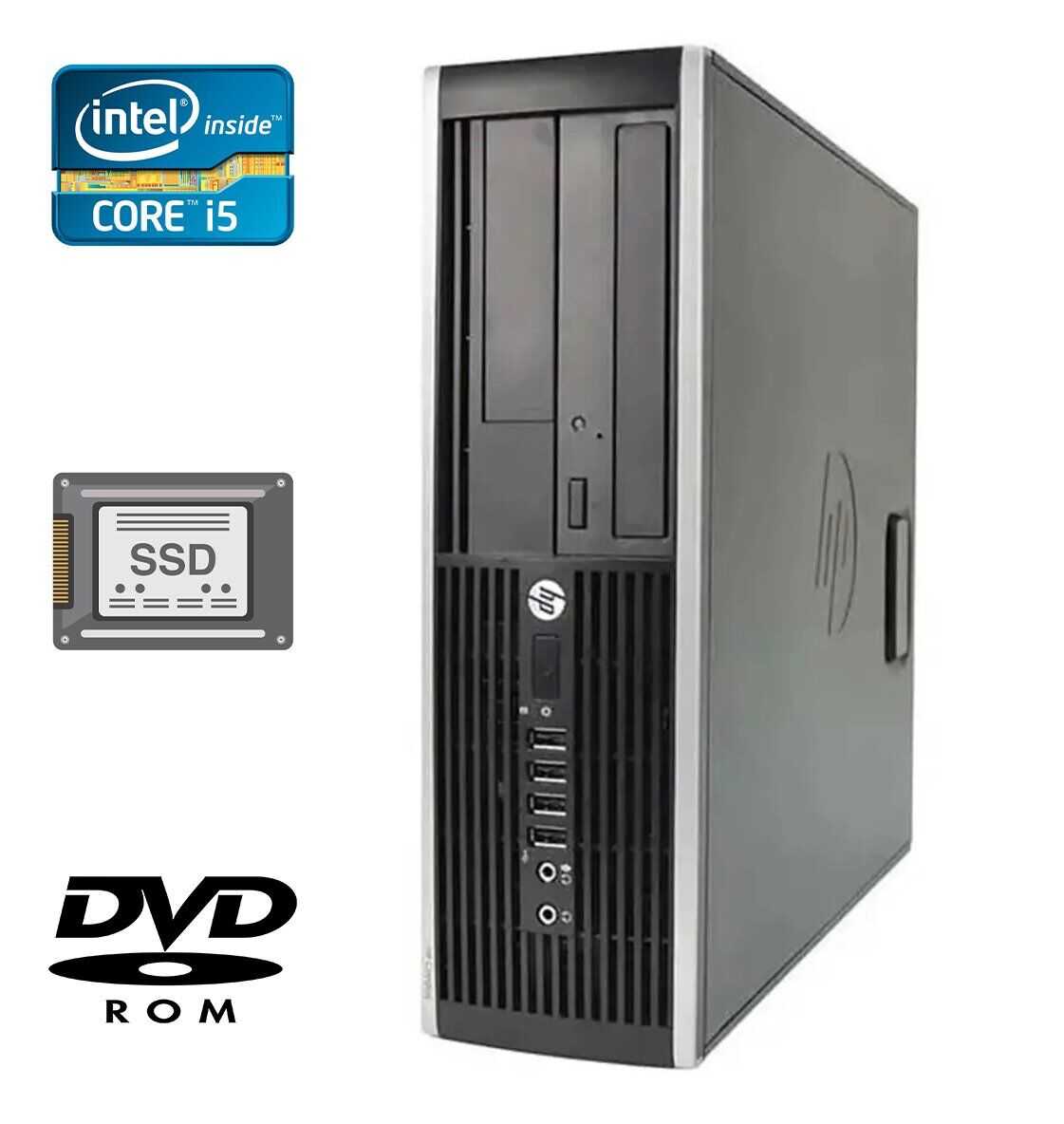 

Компьютер HP Compaq Pro 6200 SFF / Intel Core i5-2300 (4 ядра по 2.8 - 3.1 GHz) / 4 GB DDR3 / 120 GB SSD / Intel HD Graphics 2000 / DVD-ROM / DisplayPort
