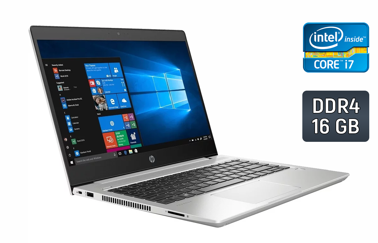

Ноутбук HP ProBook 440 G6 / 14" (1920x1080) IPS / Intel Core i7-8565U (4 (8) ядра по 1.8 - 4.6 GHz) / 16 GB DDR4 / 480 GB SSD / Intel UHD Graphics / WebCam / Fingerprint