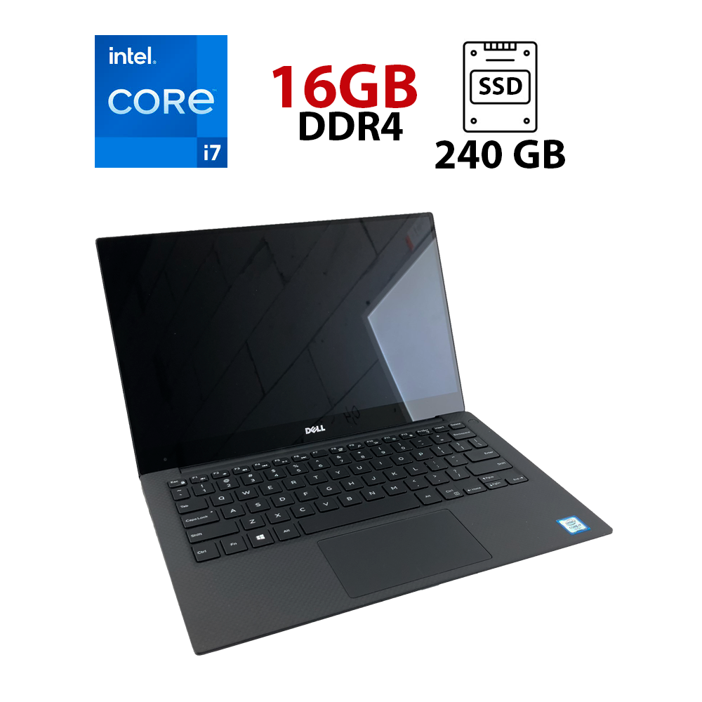 

Ультрабук Dell XPS 13 9360 / 13.3" (3200x1800) IPS Touch / Intel Core i7-7500U (2 (4) ядра по 2.7 - 3.5 GHz) / 16 GB DDR4 / 240 GB SSD / Intel HD Graphics 620 / WebCam