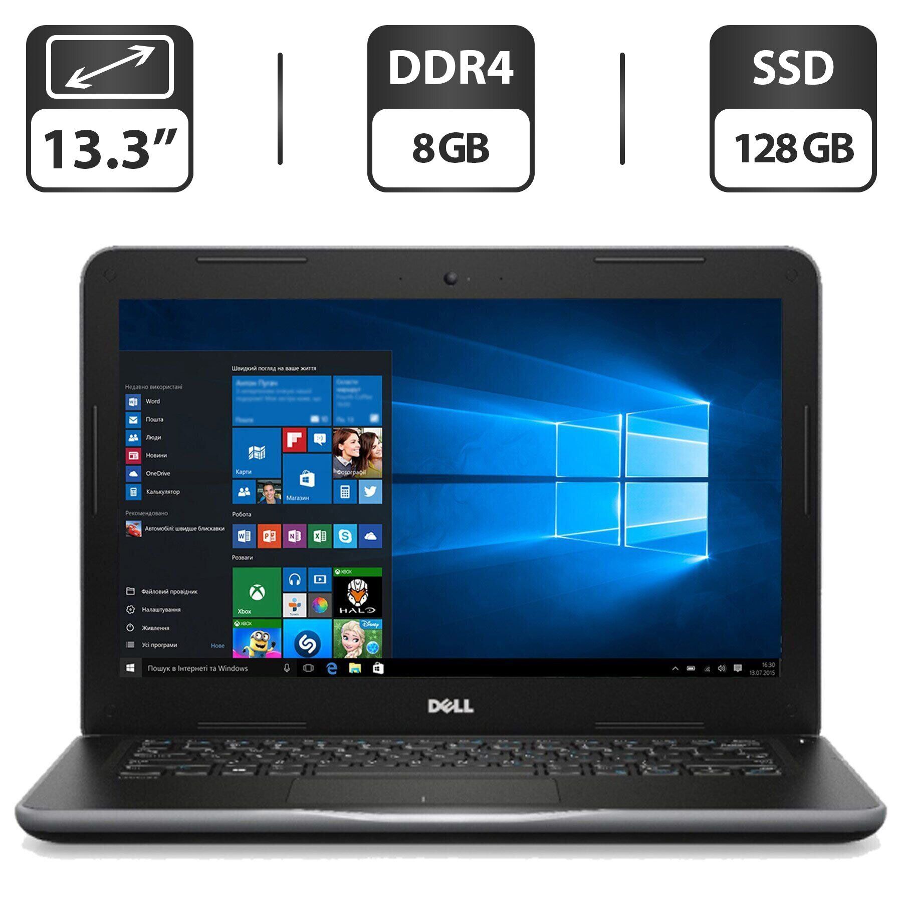

Ноутбук Б-класс Dell Latitude 3380 / 13.3" (1366x768) TN / Intel Core i3-6006U (2 (4) ядра по 2.0 GHz) / 8 GB DDR4 / 128 GB SSD / Intel HD Graphics 520 / WebCam / HDMI
