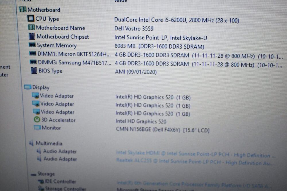 Купити ноутбук Б-клас Dell Vostro 15 3559 / 15.6
