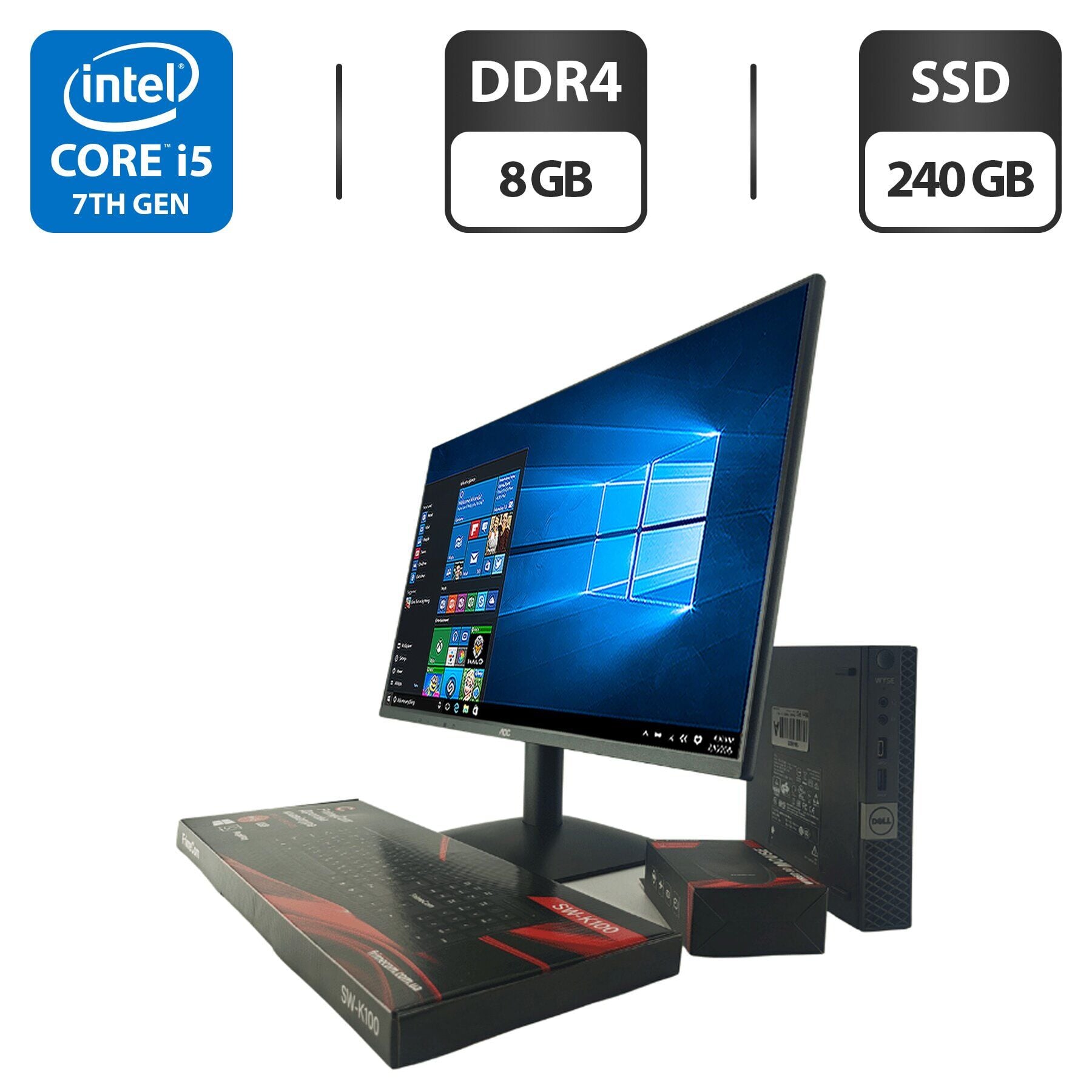 Купити комплект ПК: неттоп Dell OptiPlex 7050 Micro USFF / Intel