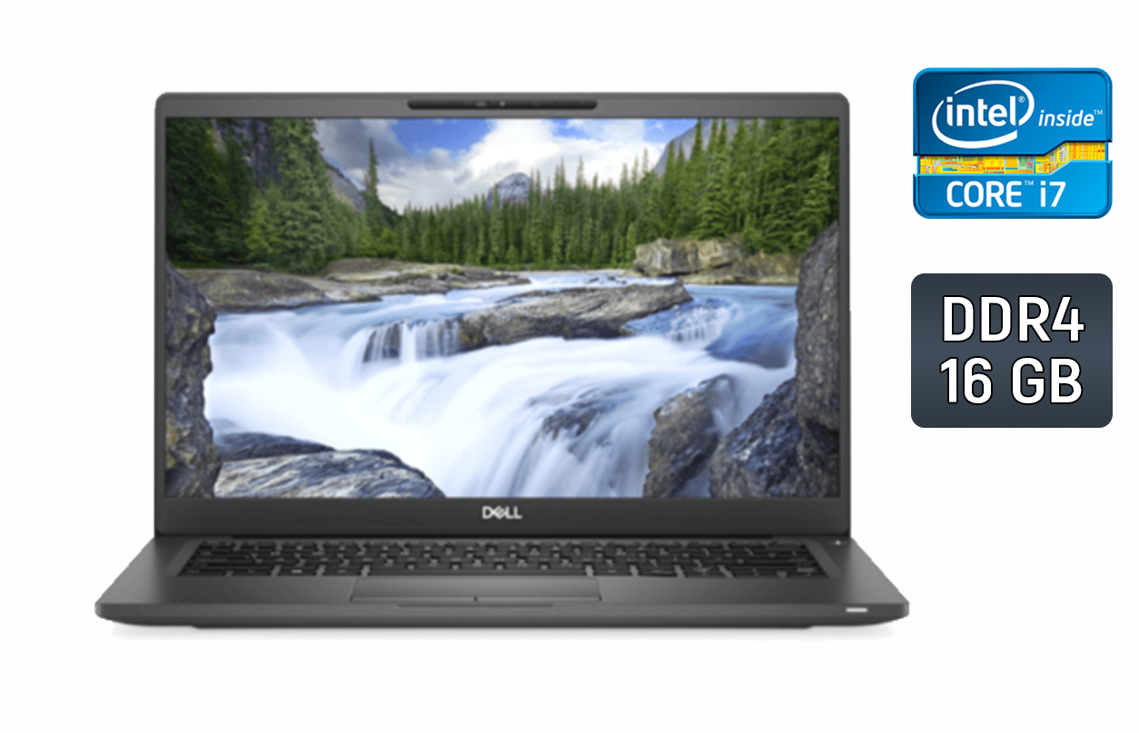 Ультрабук Б-класс Dell Latitude 7400 / 14" (1920x1080) IPS / Intel Core i7-8665U (4 (8) ядра по 1.9 - 4.8 GHz) / 16 GB DDR4 / 512 GB SSD / Intel UHD Graphics 620 / WebCam / TouchID / Windows 10