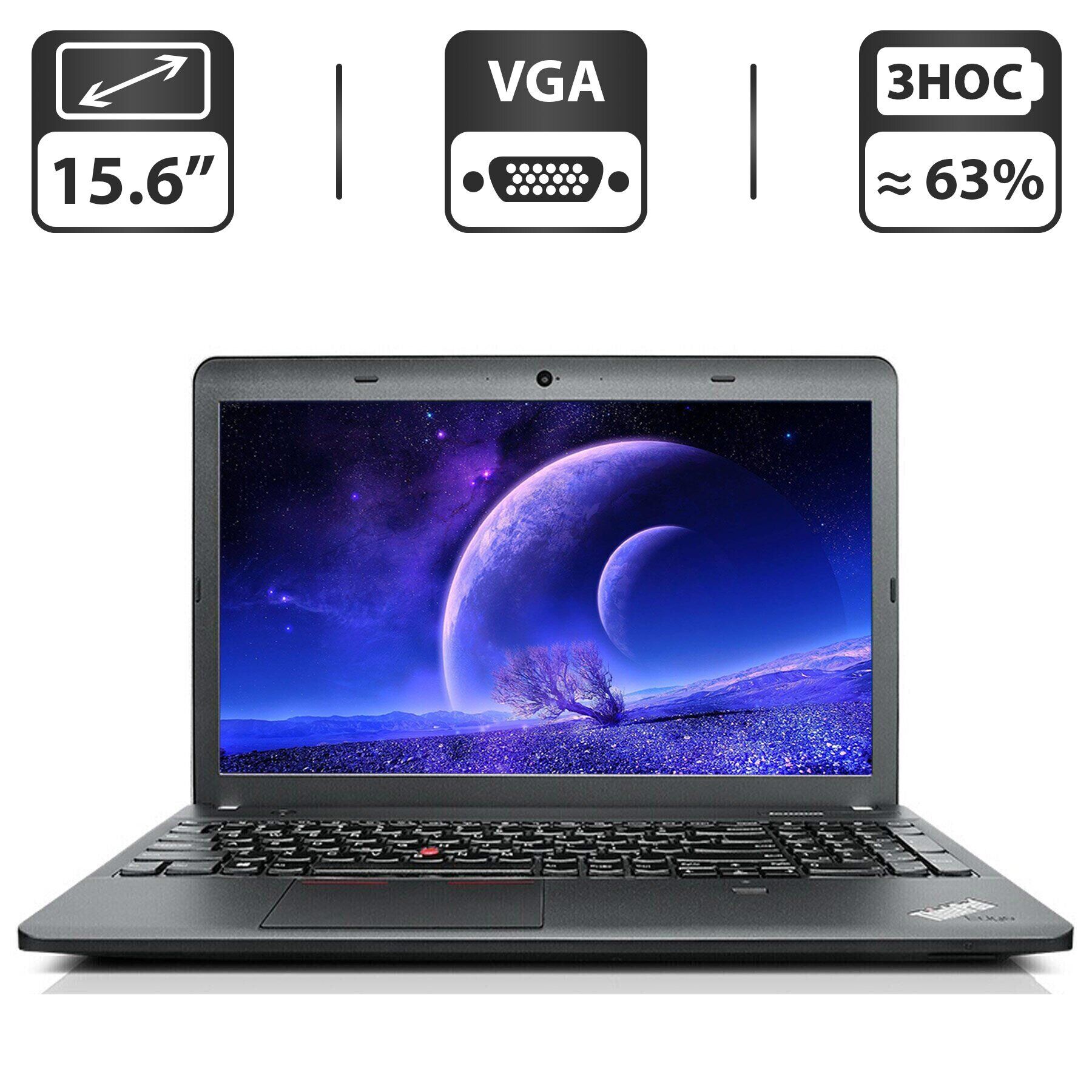 

Ноутбук Lenovo ThinkPad E540 / 15.6" (1366x768) TN / Intel Core i5-4200M (2 (4) ядра по 2.5 - 3.1 GHz) / 8 GB DDR3 / 500 GB HDD / Intel HD Graphics 4600 / WebCam / DVD-ROM / HDMI / Windows 10 Pro