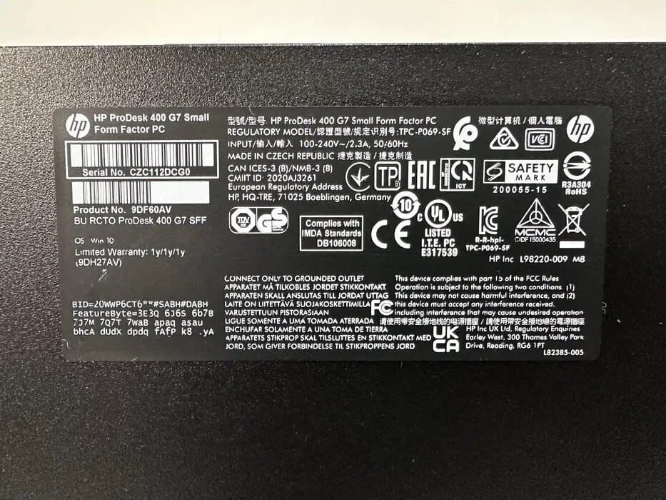 Купить ПК HP ProDesk 400 G7 SFF / Intel Core i5-10500 (6 (12) ядер