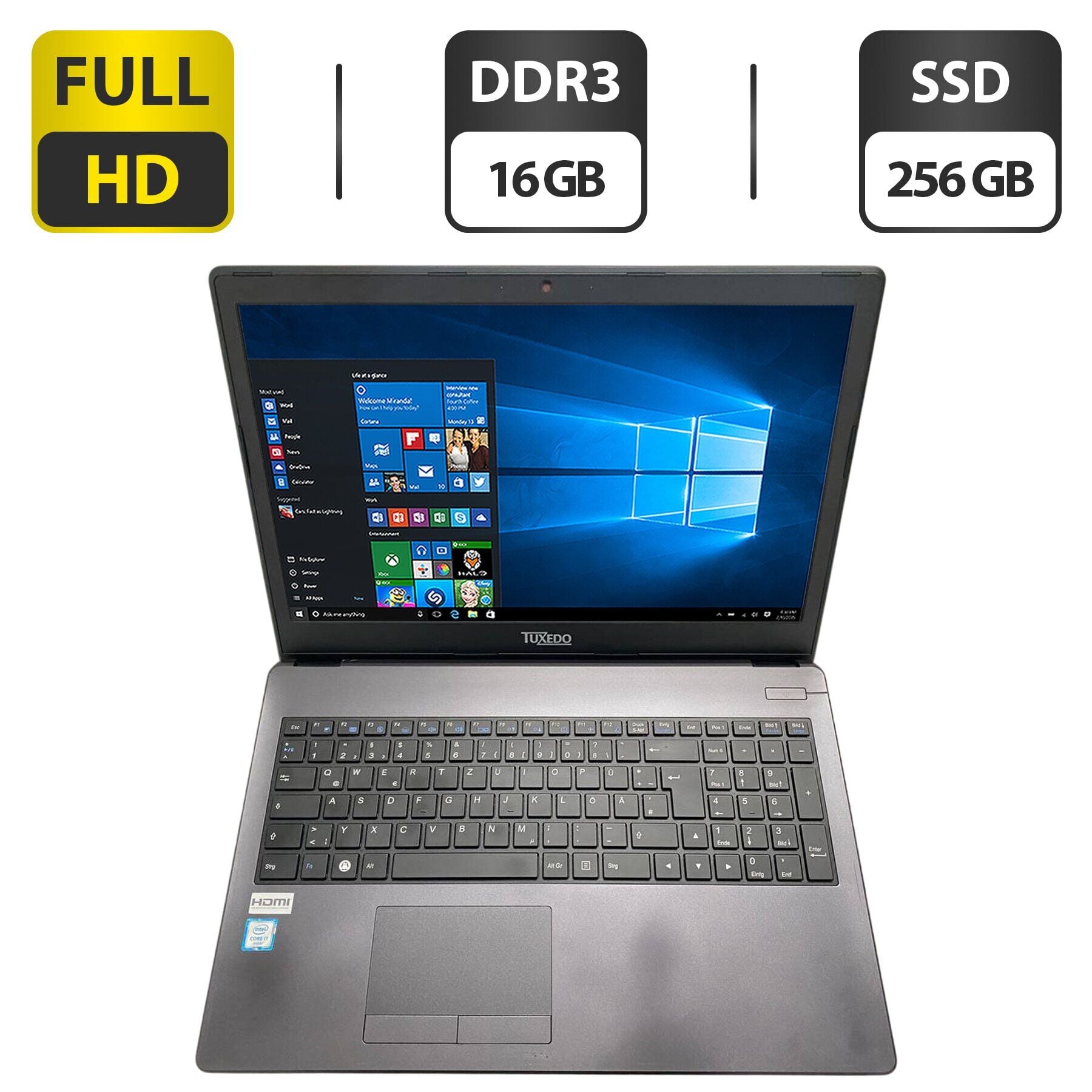 東芝 B65G i7 6500U 16G 256GB SSD FHD Купити ноутбук Tuxedo Book BU1505 / 15.6