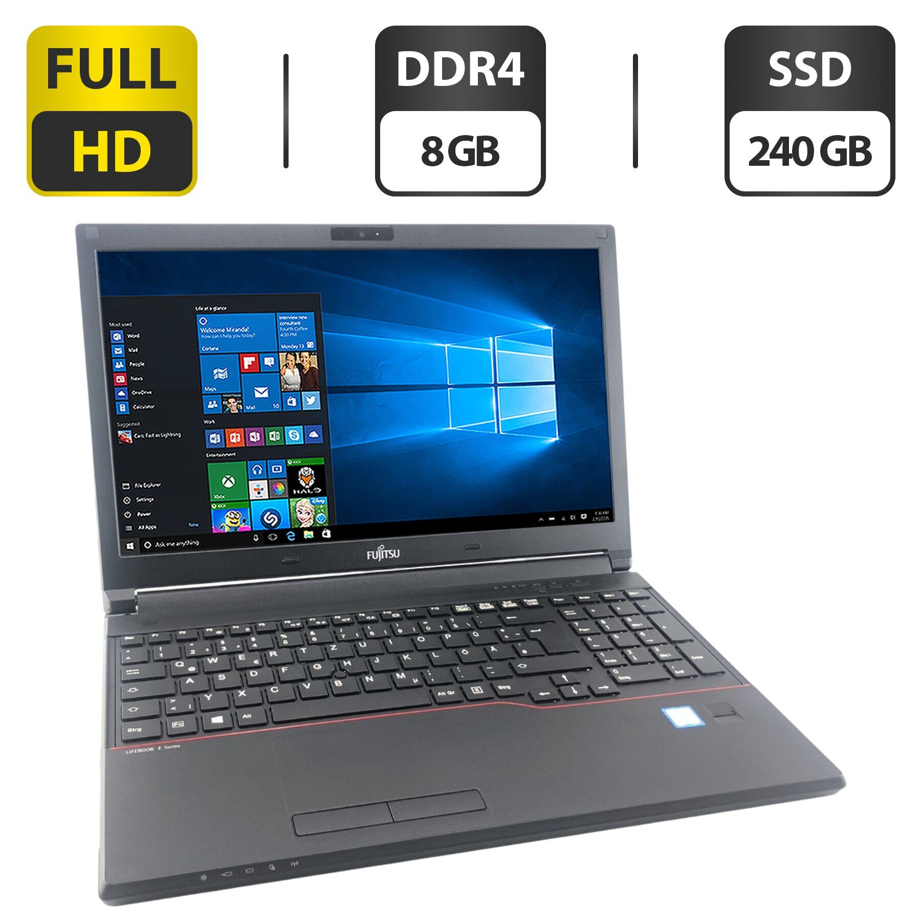 Écran LCD 15,6" LED Pour Fujitsu Siemens Lifebook E556 - Neuf - Résolution 1366x768 - Connecteur 30 Broches