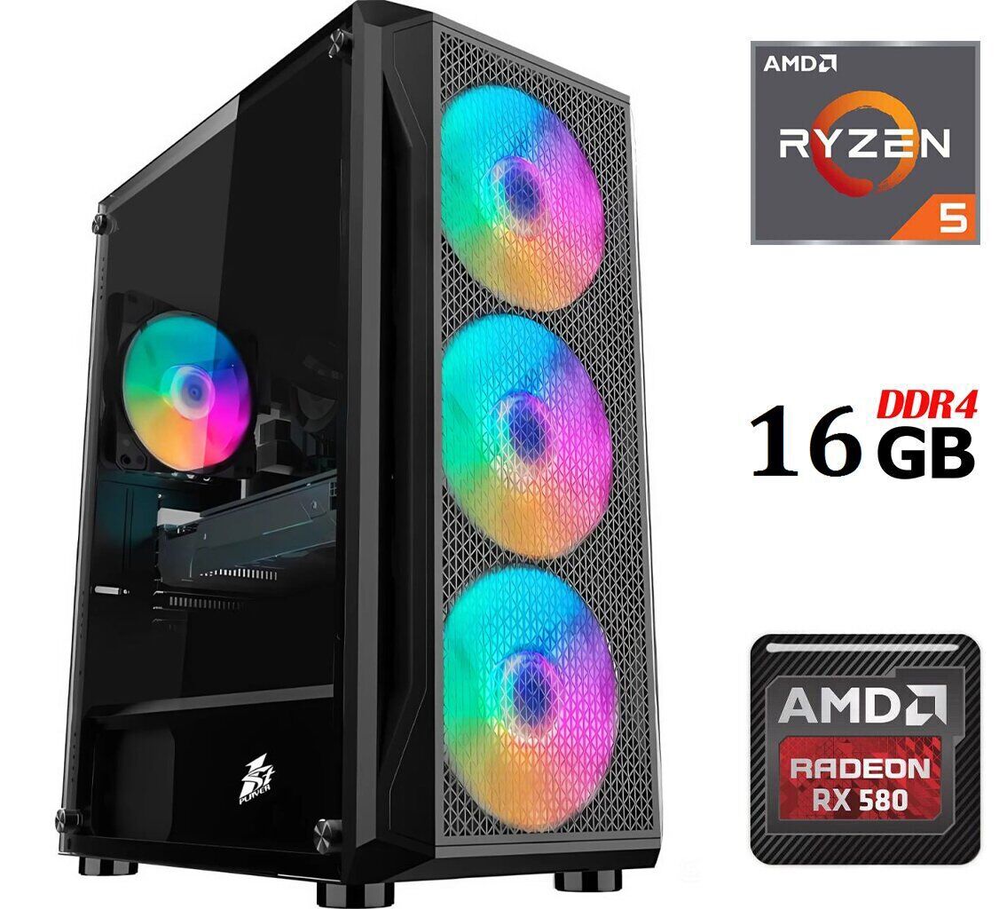 トップス PC Купити Новий ігровий ПК Dtop Gaming R558 Tower / AMD Ryzen 5 5500