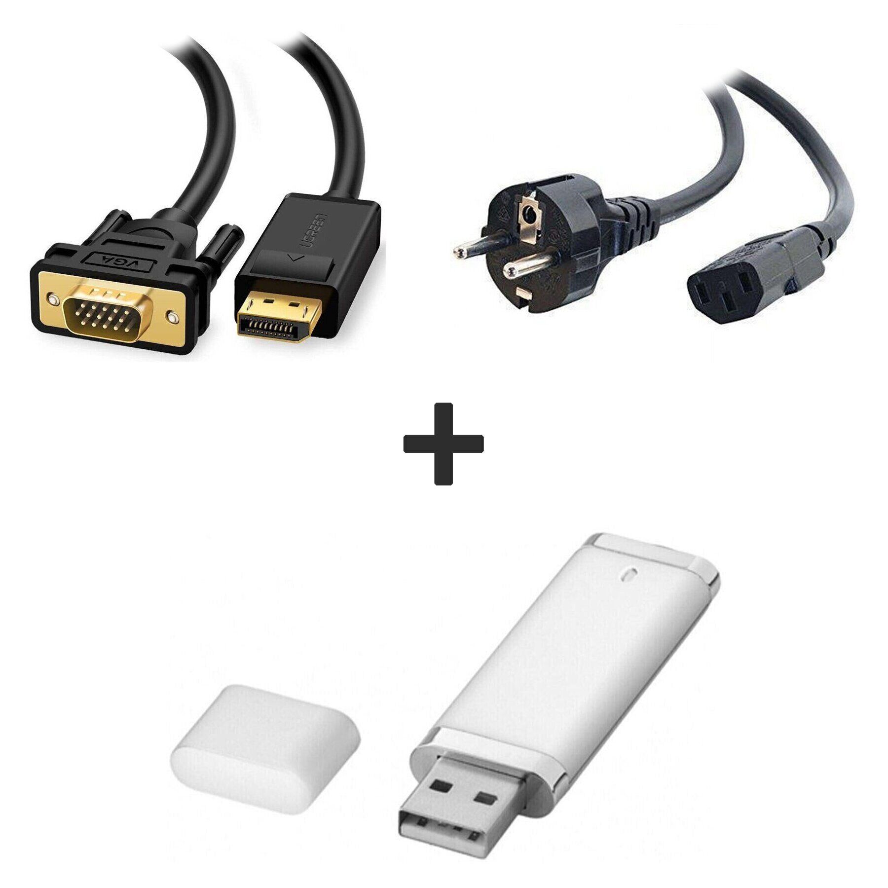 Кабель с DisplayPort на VGA + Кабель питания + Флеш память USB 32 GB