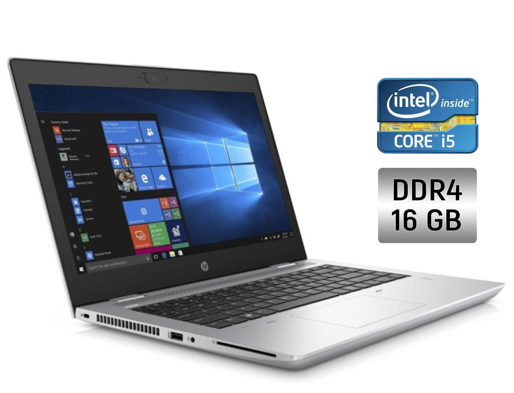 

Ноутбук HP ProBook 640 G5 / 14" (1920x1080) IPS / Intel Core i5-8265U (4 (8) ядра по 1.6 - 3.9 GHz) / 16 GB DDR4 / 480 GB SSD / Intel UHD Graphics 620 / WebCam / Windows 10